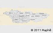 Classic Style Panoramic Map of Cao Bang, single color outside