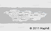 Gray Panoramic Map of Cao Bang, single color outside