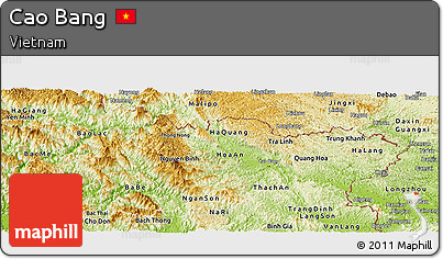 Physical Panoramic Map of Cao Bang
