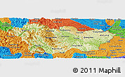 Physical Panoramic Map of Cao Bang, political outside