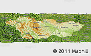 Physical Panoramic Map of Cao Bang, satellite outside