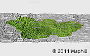 Satellite Panoramic Map of Cao Bang, lighten, desaturated