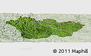 Satellite Panoramic Map of Cao Bang, lighten