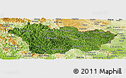 Satellite Panoramic Map of Cao Bang, physical outside