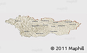 Shaded Relief Panoramic Map of Cao Bang, cropped outside