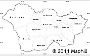 Blank Simple Map of Cao Bang, cropped outside