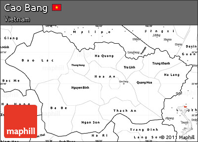 Blank Simple Map of Cao Bang