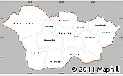 Gray Simple Map of Cao Bang, cropped outside