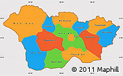 Political Simple Map of Cao Bang, cropped outside