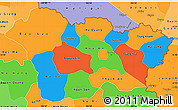 Political Simple Map of Cao Bang, political shades outside