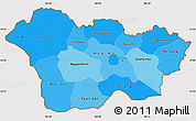 Political Shades Simple Map of Cao Bang, cropped outside