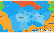 Political Shades Simple Map of Cao Bang, political outside