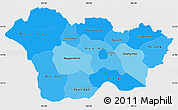 Political Shades Simple Map of Cao Bang, single color outside