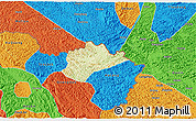 Physical 3D Map of Trung Khanh, political outside