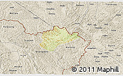 Physical 3D Map of Trung Khanh, shaded relief outside