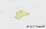Physical 3D Map of Trung Khanh, single color outside