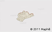 Shaded Relief 3D Map of Trung Khanh, cropped outside