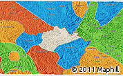 Shaded Relief 3D Map of Trung Khanh, political outside