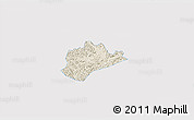 Shaded Relief 3D Map of Trung Khanh, single color outside