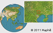 Satellite Location Map of Trung Khanh