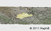 Physical Panoramic Map of Trung Khanh, darken, semi-desaturated