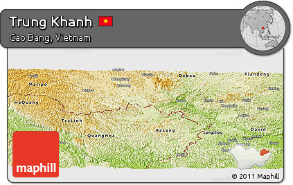 Physical Panoramic Map of Trung Khanh