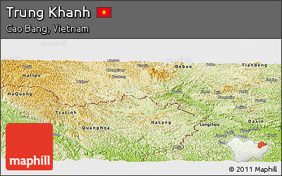Physical Panoramic Map of Trung Khanh