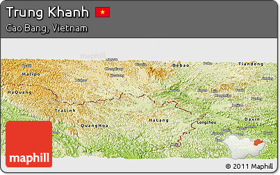 Physical Panoramic Map of Trung Khanh