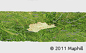 Physical Panoramic Map of Trung Khanh, satellite outside
