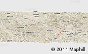 Shaded Relief Panoramic Map of Trung Khanh