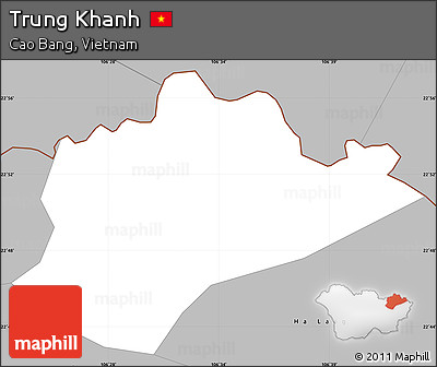 Gray Simple Map of Trung Khanh