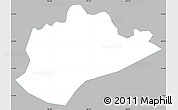 Gray Simple Map of Trung Khanh, single color outside