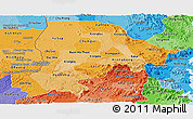 Political Shades Panoramic Map of Dac Lac