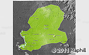 Physical 3D Map of Dong Nai, darken, desaturated