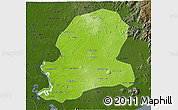 Physical 3D Map of Dong Nai, darken