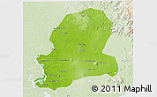Physical 3D Map of Dong Nai, lighten