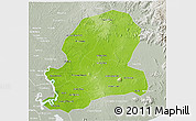 Physical 3D Map of Dong Nai, lighten, semi-desaturated