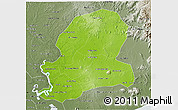 Physical 3D Map of Dong Nai, semi-desaturated