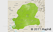 Physical 3D Map of Dong Nai, shaded relief outside