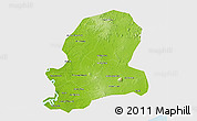 Physical 3D Map of Dong Nai, single color outside