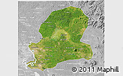 Satellite 3D Map of Dong Nai, lighten, desaturated