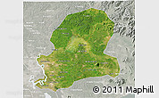 Satellite 3D Map of Dong Nai, lighten, semi-desaturated