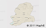 Shaded Relief 3D Map of Dong Nai, cropped outside
