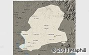 Shaded Relief 3D Map of Dong Nai, darken