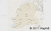 Shaded Relief 3D Map of Dong Nai, lighten