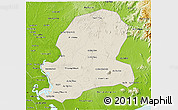 Shaded Relief 3D Map of Dong Nai, physical outside