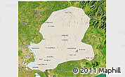 Shaded Relief 3D Map of Dong Nai, satellite outside