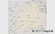 Shaded Relief 3D Map of Dong Nai, semi-desaturated