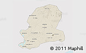 Shaded Relief 3D Map of Dong Nai, single color outside