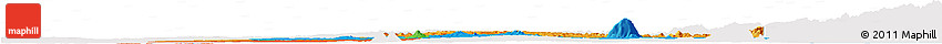 Political Horizon Map of Dong Nai, single color outside
